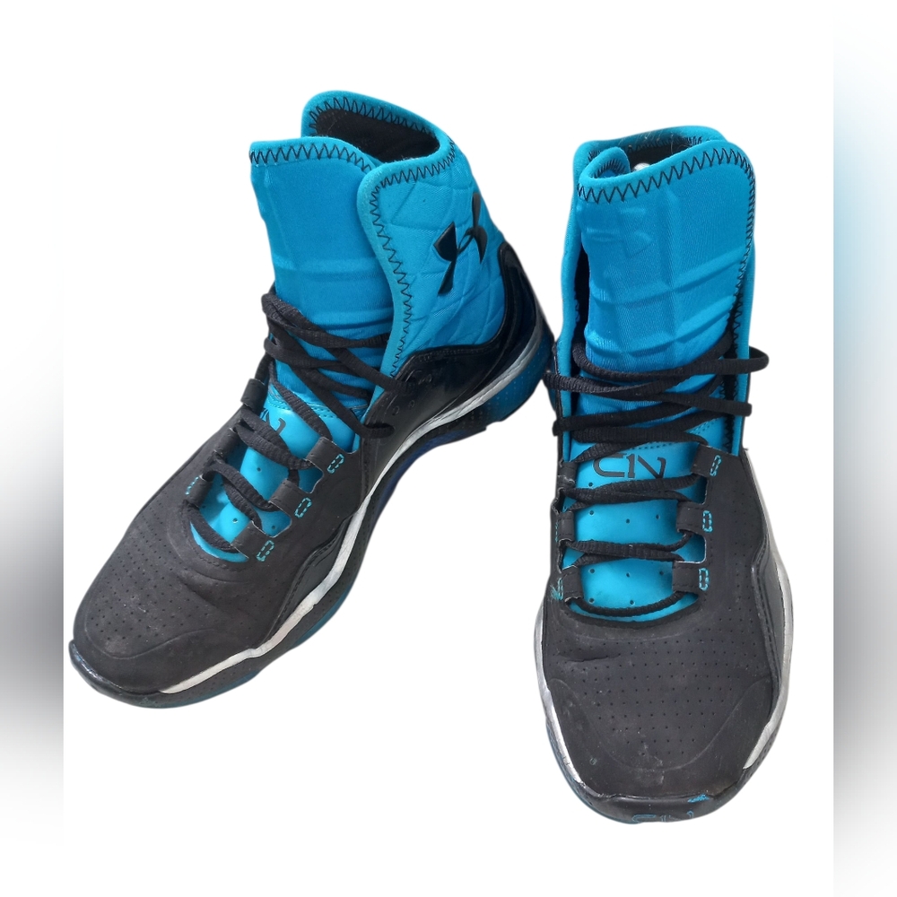 Under Armour Men's Cam Highlight GS Black/Blue Sneakers Size 6.5 Y US